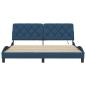 Preview: Bettgestell mit LED ohne Matratze Blau 180x200 cm Stoff
