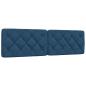 Preview: Bett mit Matratze Blau 180x200 cm Stoff