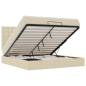 Preview: Ottoman-Bett mit Matratze & LEDs Creme 160x200 cm Stoff