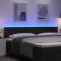 Preview: LED Kopfteil mit LED-Lichtleisten Schwarz 200 cm Stoff