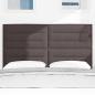 Preview: LED Kopfteil Dunkelbraun Stoff