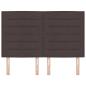 Preview: LED Kopfteil Dunkelbraun Stoff