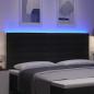 Preview: LED Kopfteil mit LED-Lichtleisten Schwarz 200 cm Stoff