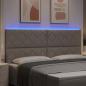 Preview: LED Kopfteil Taupe Stoff