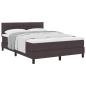 Preview: Boxspringbett mit Kopfteil Dunkelbraun 140 x 200 cm Stoff