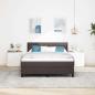 Preview: Boxspringbett mit Kopfteil Dunkelbraun 140 x 200 cm Stoff