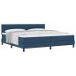 Preview: Boxspringbett mit Kopfteil Blau 200 x 200 cm Stoff