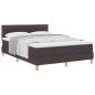 Preview: Boxspringbett mit Kissen Dunkelbraun 140 x 190 cm Stoff