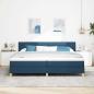 Preview: Boxspringbett mit Kissen mit Kopfteil Blau 200 x 200 cm Stoff