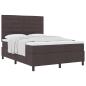 Preview: Boxspringbett mit Matratze Dunkelbraun 160 x 200 cm Stoff