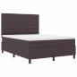 Preview: Boxspringbett mit Matratze Dunkelbraun 160 x 200 cm Stoff