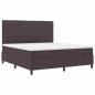 Preview: Boxspringbett mit Matratze Dunkelbraun 180 x 200 cm Stoff