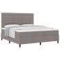 Preview: Boxspringbett mit Kopfteil Taupe 180 x 200 cm Stoff