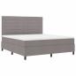 Preview: Boxspringbett mit Kopfteil Taupe 180 x 200 cm Stoff