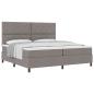 Preview: Boxspringbett mit Kopfteil Taupe 200 x 200 cm Stoff