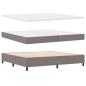 Preview: Boxspringbett mit Kopfteil Taupe 200 x 200 cm Stoff