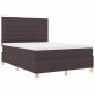 Preview: Boxspringbett mit Matratze Dunkelbraun 140 x 200 cm Stoff
