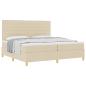 Preview: Boxspringbett mit Matratze Creme 200 x 200 cm Stoff