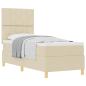 Preview: Boxspringbett mit Kopfteil Creme 80 x 200 cm Stoff