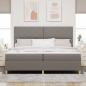 Preview: Boxspringbett mit Kopfteil Taupe 200 x 200 cm Stoff