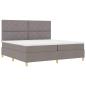 Preview: Boxspringbett mit Kopfteil Taupe 200 x 200 cm Stoff