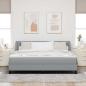 Preview: Boxspringbett mit Kopfteil Hellgrau 180 x 200 cm Stoff