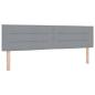 Preview: Boxspringbett mit Kopfteil Hellgrau 180 x 200 cm Stoff