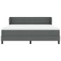 Preview: Boxspringbett mit Kopfteil Dunkelgrau 180 x 200 cm Stoff