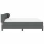Preview: Boxspringbett mit Kopfteil Dunkelgrau 180 x 200 cm Stoff