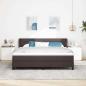 Preview: Boxspringbett mit Kopfteil Dunkelbraun 180 x 200 cm Stoff