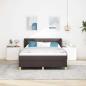 Preview: Boxspringbett mit Matratze Dunkelbraun 140 x 190 cm Stoff