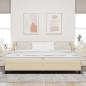 Preview: Boxspringbett mit Matratze Creme 200 x 200 cm Stoff