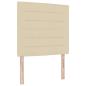 Preview: Boxspringbett mit Matratze mit Kopfteil Creme 80 x 200 cm Stoff