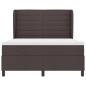 Preview: Boxspringbett mit Matratze Dunkelbraun 140 x 190 cm Stoff