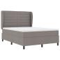 Preview: Boxspringbett mit Kopfteil Taupe 140 x 200 cm Stoff