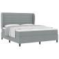 Preview: Boxspringbett mit Matratze Hellgrau 180 x 200 cm Stoff