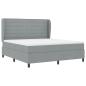 Preview: Boxspringbett mit Matratze Hellgrau 180 x 200 cm Stoff
