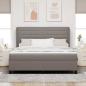 Preview: Boxspringbett mit Kopfteil Taupe 180 x 200 cm Stoff