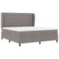 Preview: Boxspringbett mit Kopfteil Taupe 180 x 200 cm Stoff
