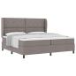 Preview: Boxspringbett mit Kopfteil Taupe 200 x 200 cm Stoff
