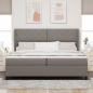 Preview: Boxspringbett mit Kopfteil Taupe 200 x 200 cm Stoff