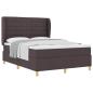 Preview: Boxspringbett mit Matratze Dunkelbraun 200 x 140 cm Stoff