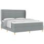 Preview: Boxspringbett mit Matratze Hellgrau 200 x 180 cm Stoff