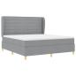 Preview: Boxspringbett mit Matratze Hellgrau 200 x 180 cm Stoff