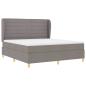Preview: Boxspringbett mit Kopfteil Taupe 200 x 180 cm Stoff
