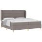 Preview: Boxspringbett mit Kopfteil Taupe 200 x 200 cm Stoff