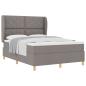 Preview: Boxspringbett mit Kopfteil Taupe 200 x 160 cm Stoff