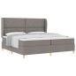 Preview: Boxspringbett mit Kopfteil Taupe 200 x 200 cm Stoff