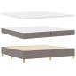 Preview: Boxspringbett mit Kopfteil Taupe 200 x 200 cm Stoff