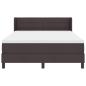 Preview: Boxspringbett mit Kopfteil Dunkelbraun 200 x 160 cm Stoff
